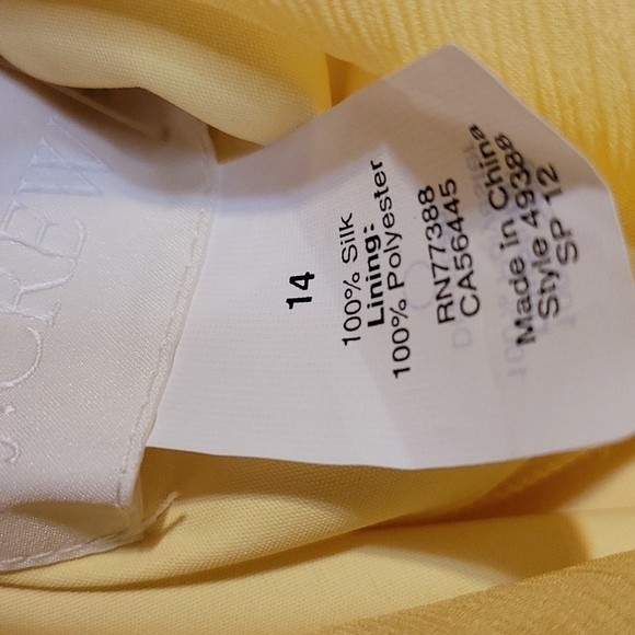 𝅺J Crew Yellow Silk Halter Twist Neck - Picture 6 of 7
